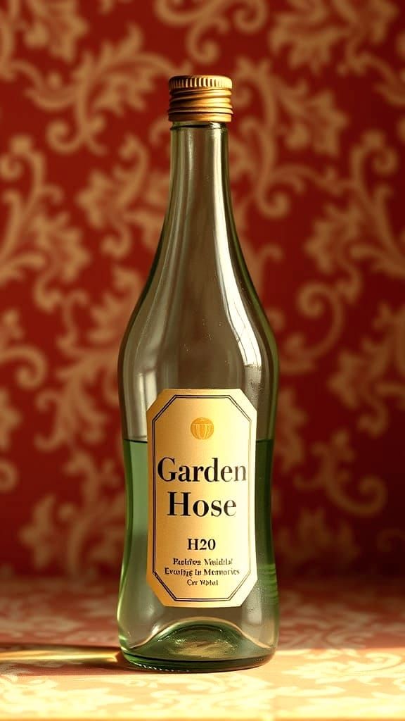 Elegant Bottled Water Ad with Vintage Paisley Background