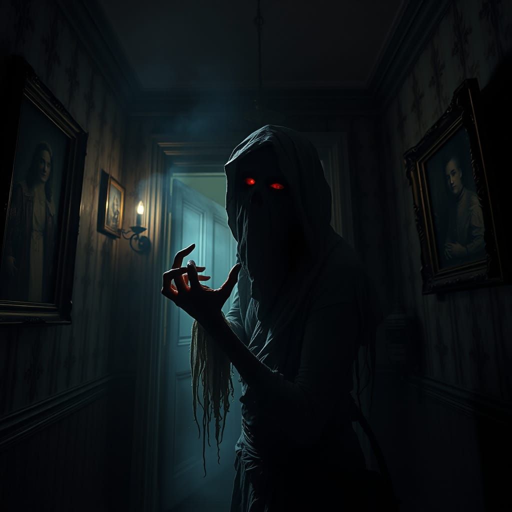 Spectral Apparition in Gothic Horror Style