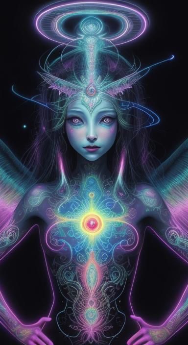 Angelic Portrait in Hyperrealistic Neo-Surrealism
