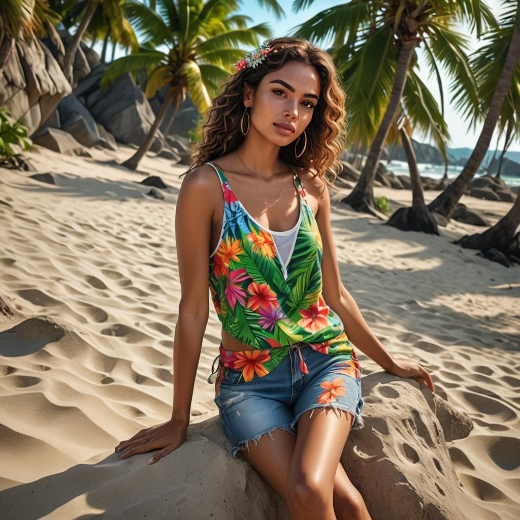 Tropical Beach Beauty in GTA 5 Style