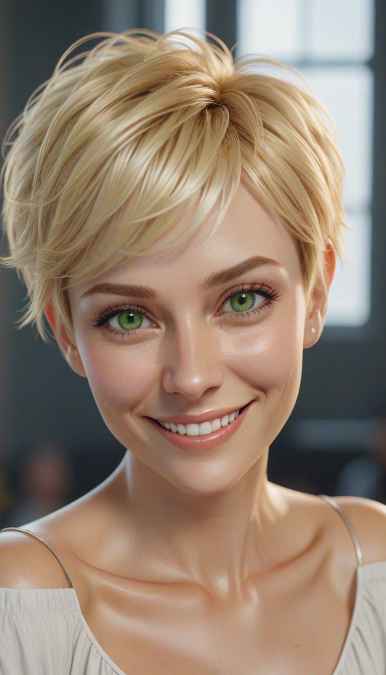 Pixie Woman Portrait in Hyperrealism Style