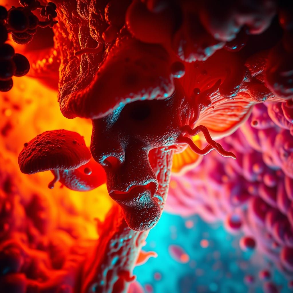 Deep Fungal Infiltrates: Hyperrealistic Splash Art