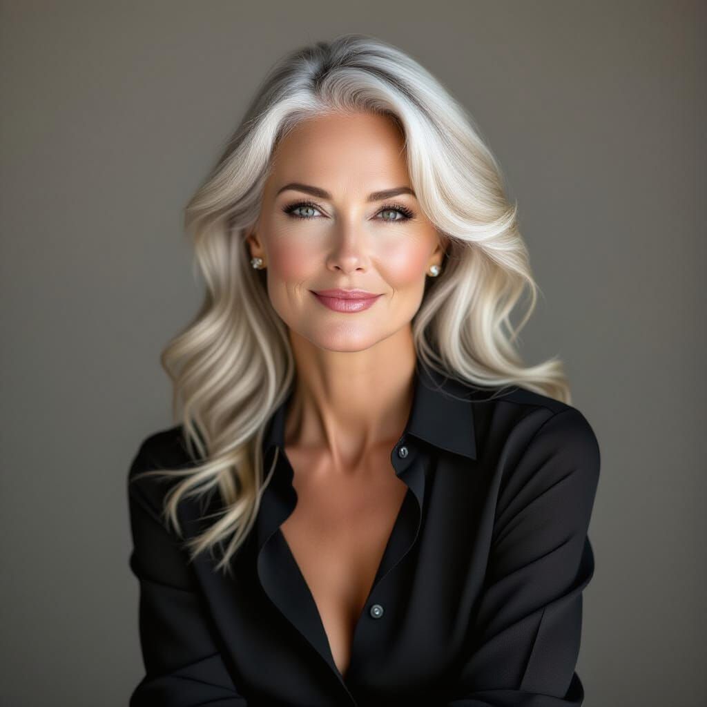 Elegant Portrait of Mature Woman in Boudoir Style