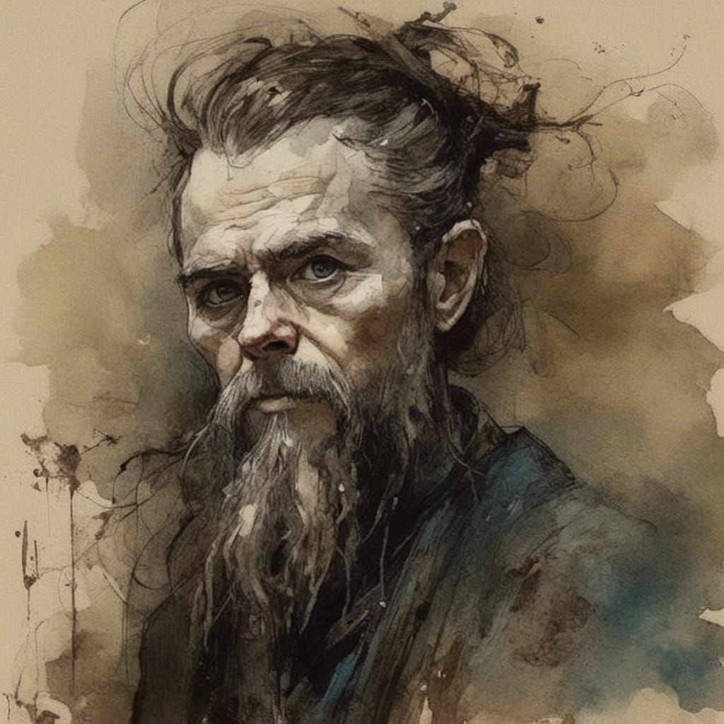 Finnish Sorcerer Portrait in Ethereal Style