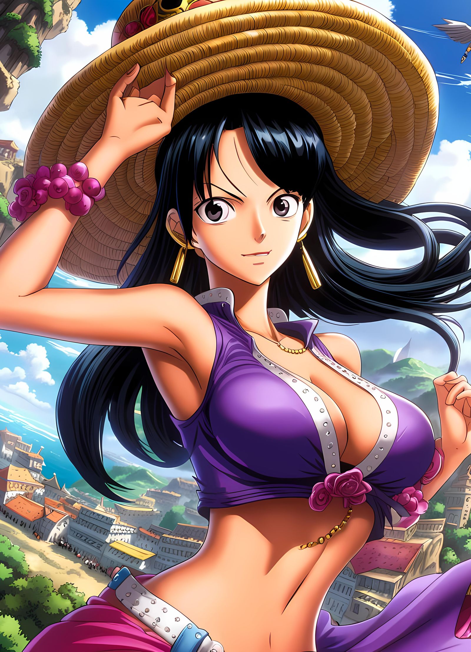 Nico Robin in One Piece Manga Style