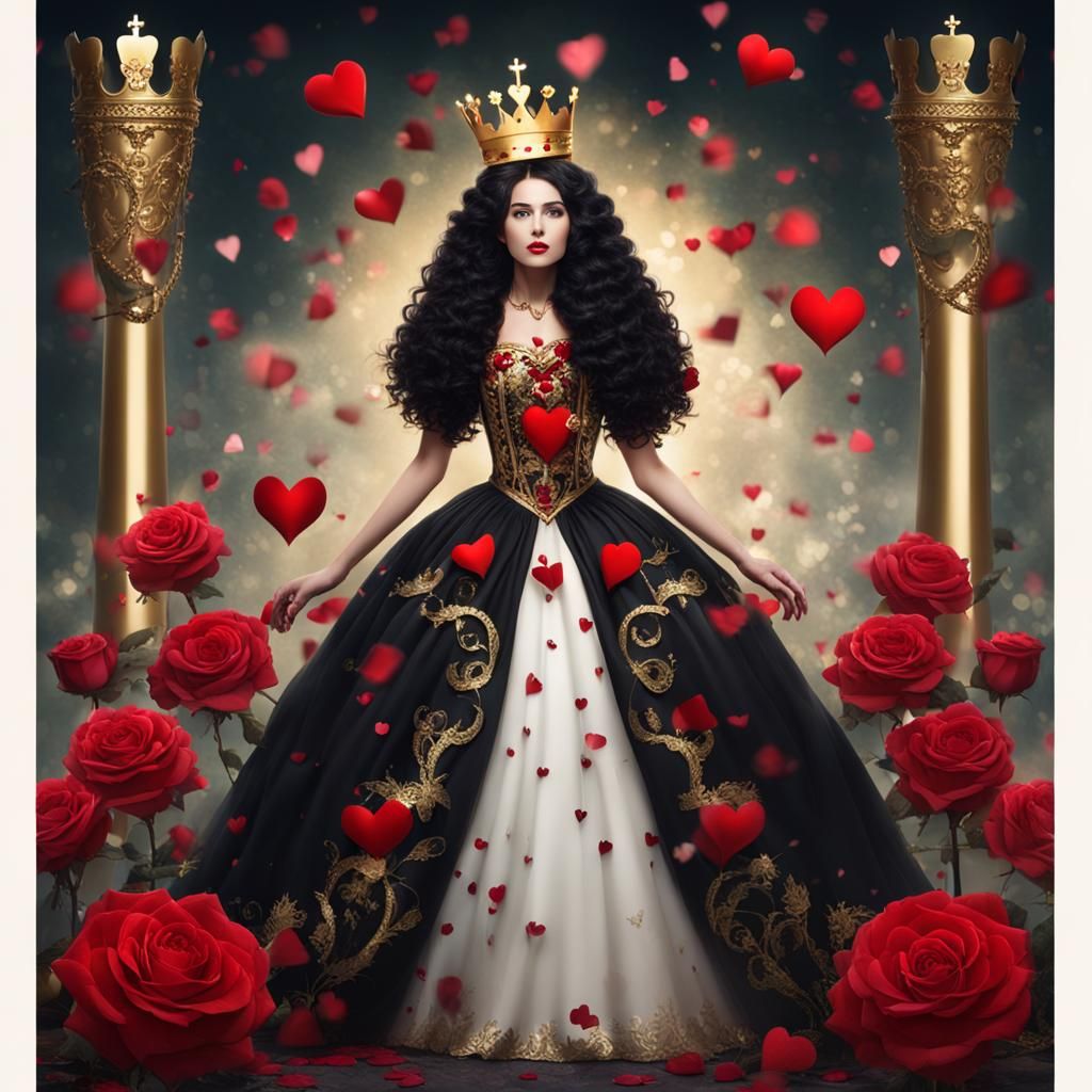 Queen of Hearts in Mystical Photo