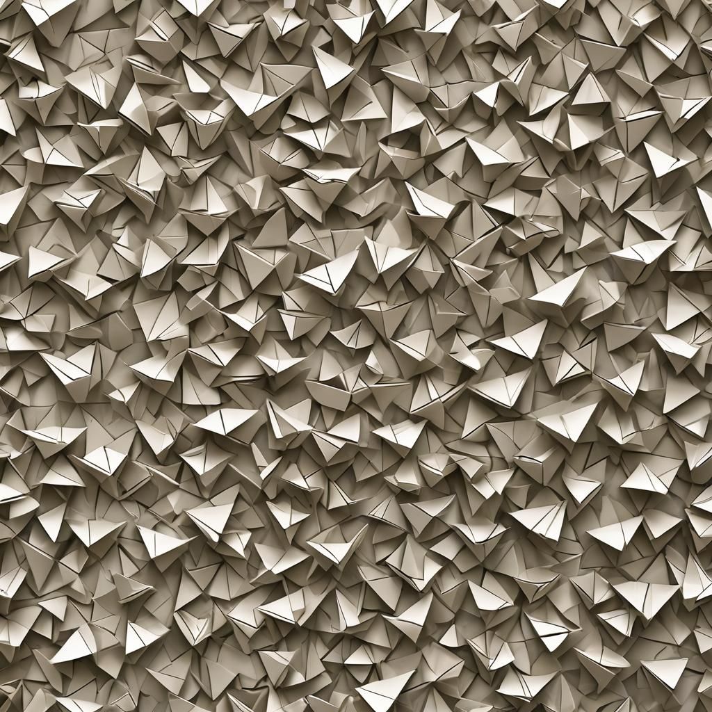 Origami Paper Folds Papercraft in 8K Resolution