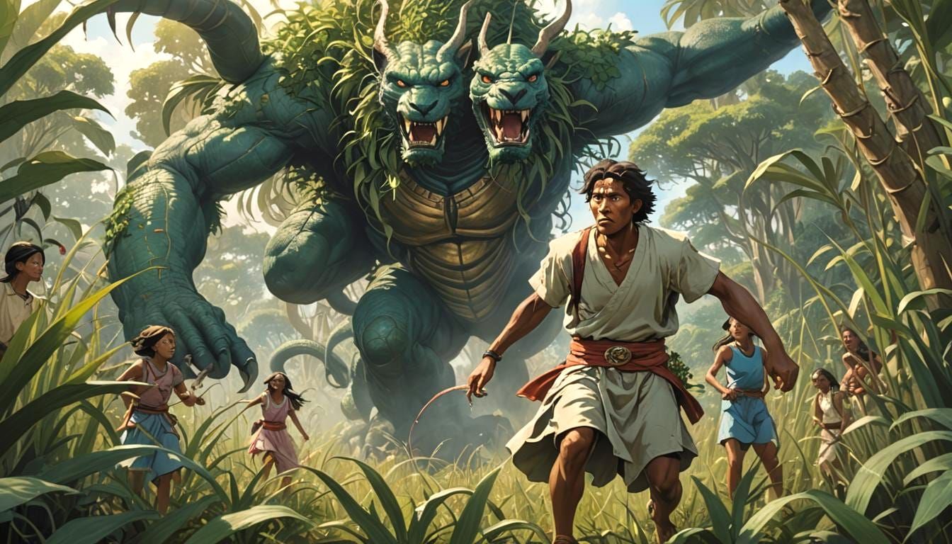 Soninke Tribe Ancestor Dinga, Fantasy Painting in Anime Styl...