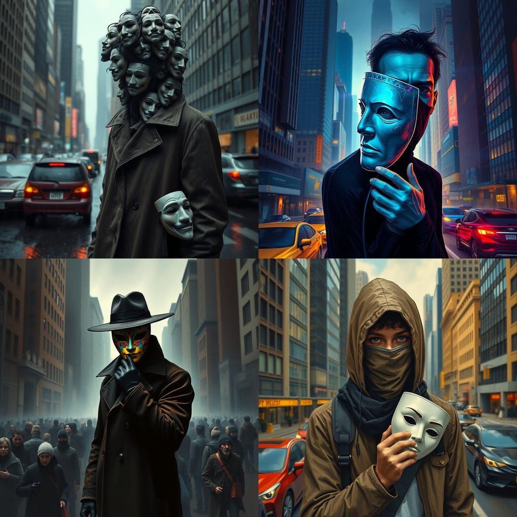 Surreal Cityscape Unveils Inner Turmoil and Longing for Auth...