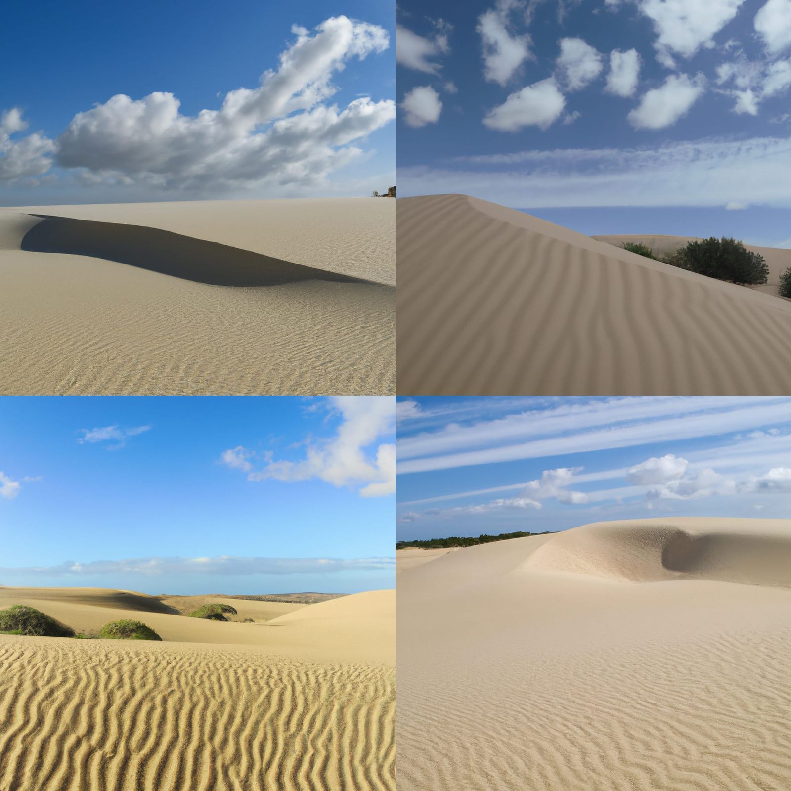 Sand Dunes and Oasis Landscape