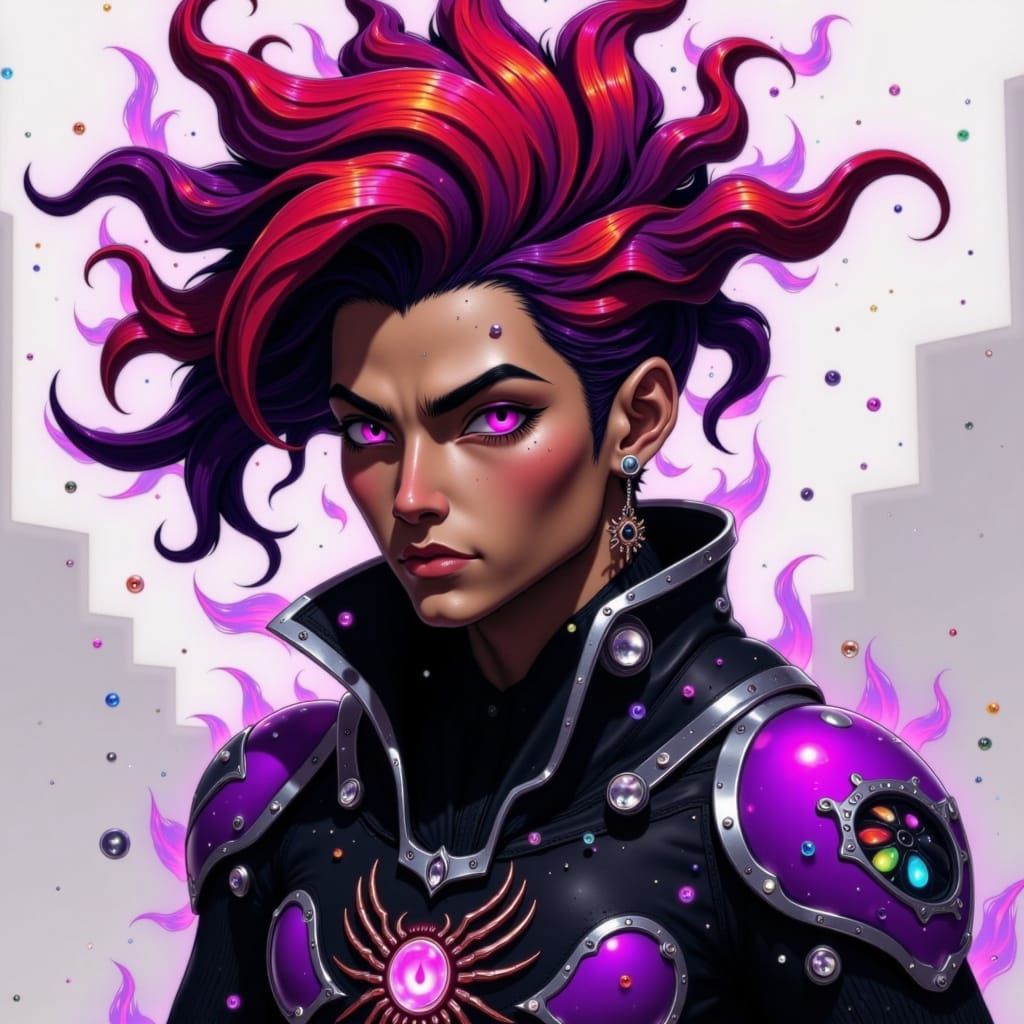 Dynamic Spidersona Character in Comic Book Style