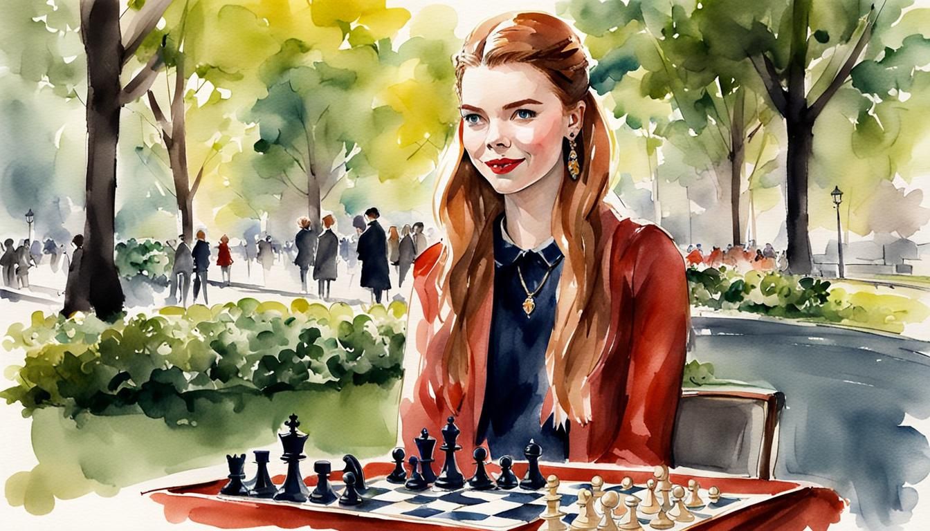 Anya Taylor-Joy as Beth Harmon, Watercolor Sketch