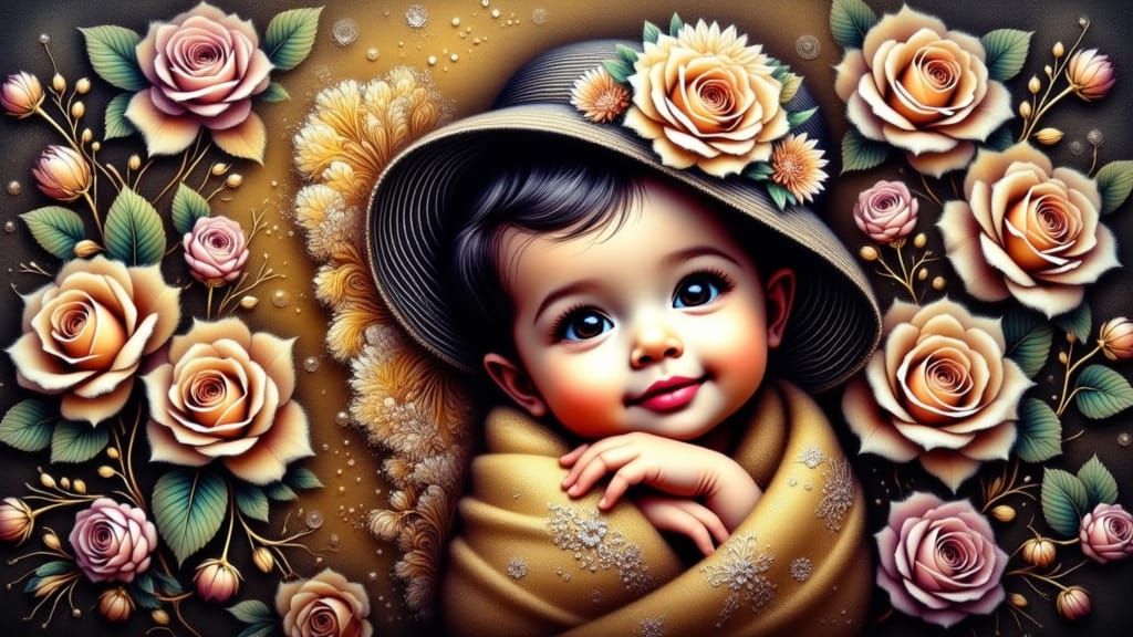 Baby <lora:Glam Chic Flux:1.0>