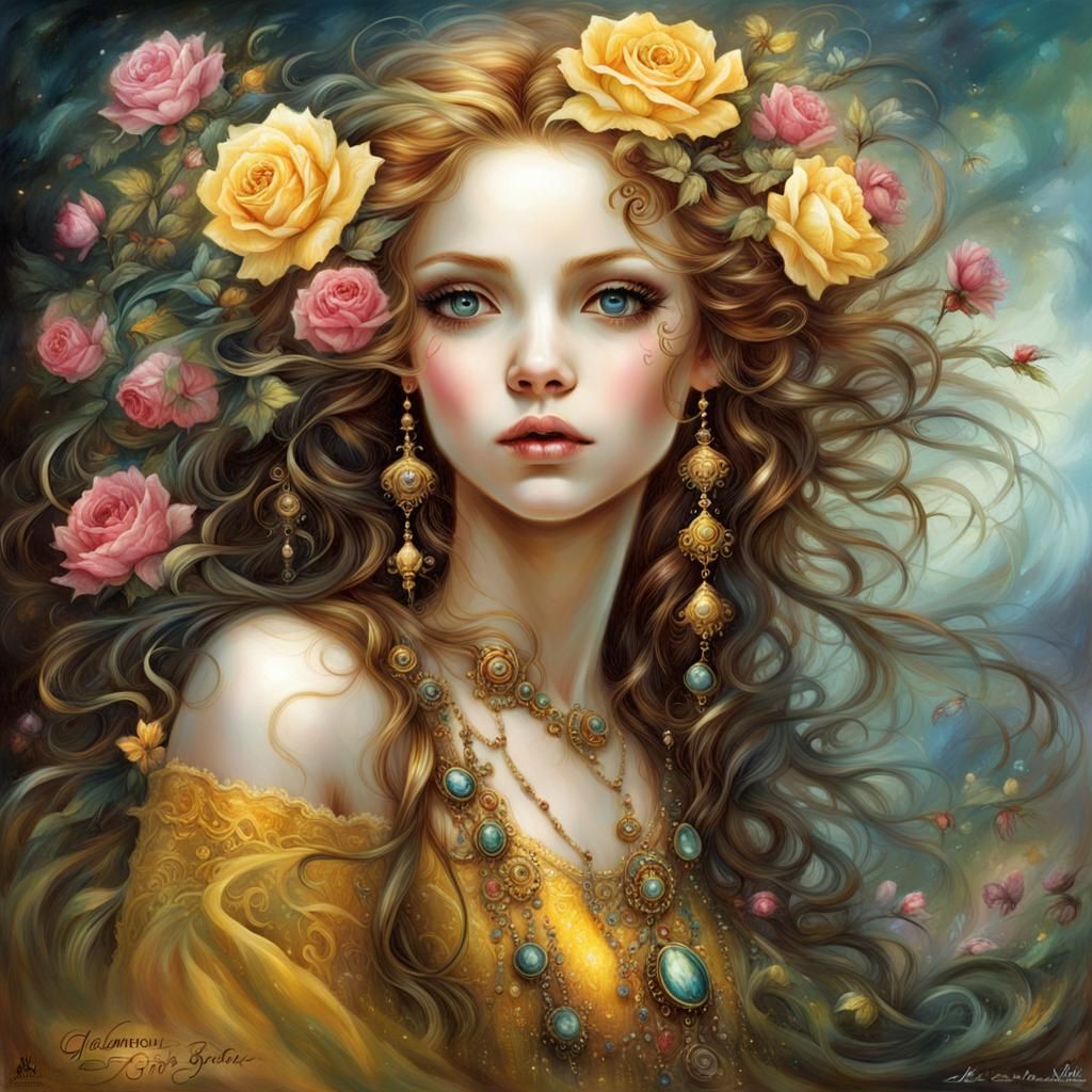 Glamour Portrait in Digital Art Style