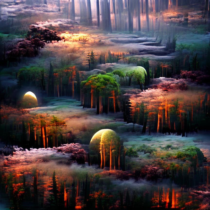 Serene Forest at Dawn