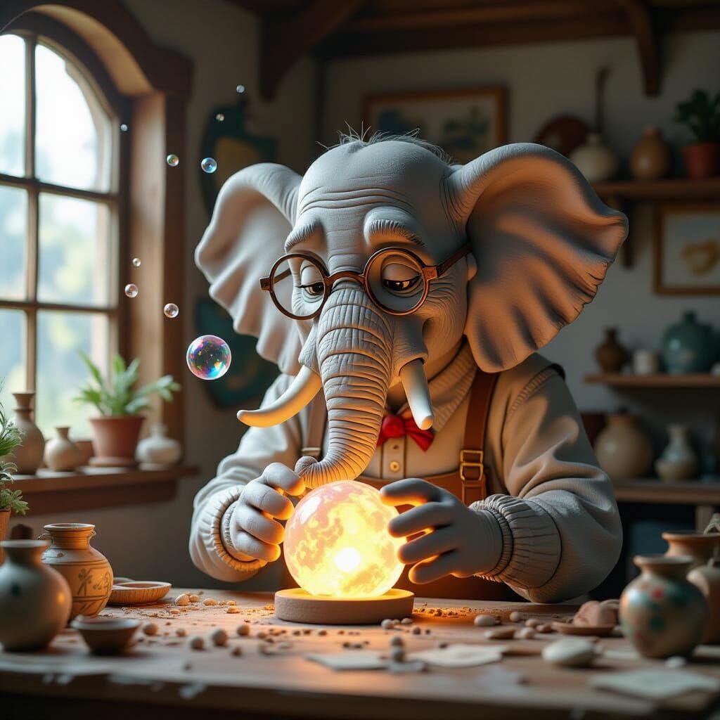 Elephant Crafts Memory Bubbles in Dream Workshop