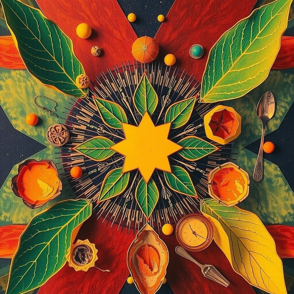 Vibrant Cosmic Geometric Abstraction