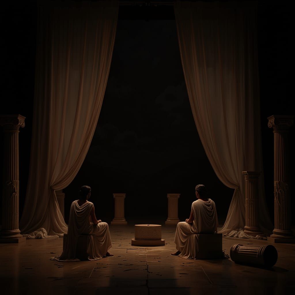 Cinematic Stage Design with Ancient Greek Elements