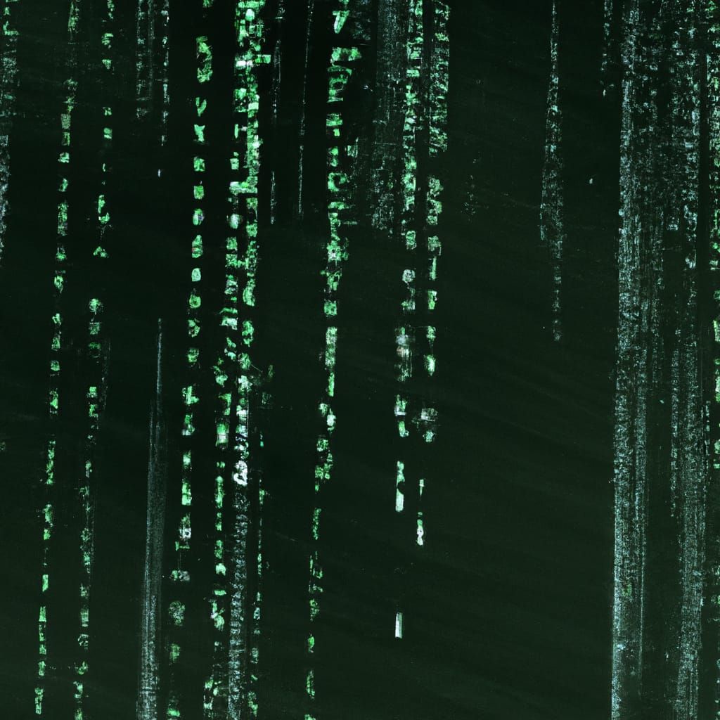 Matrix Code Rain in Hyperrealistic Style