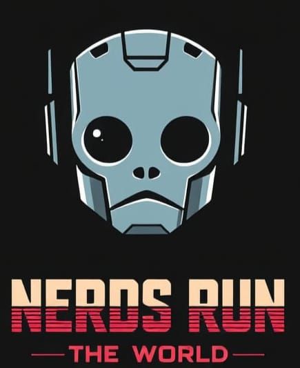 Retro Futuristic Robot Logo in Cyberpunk Style