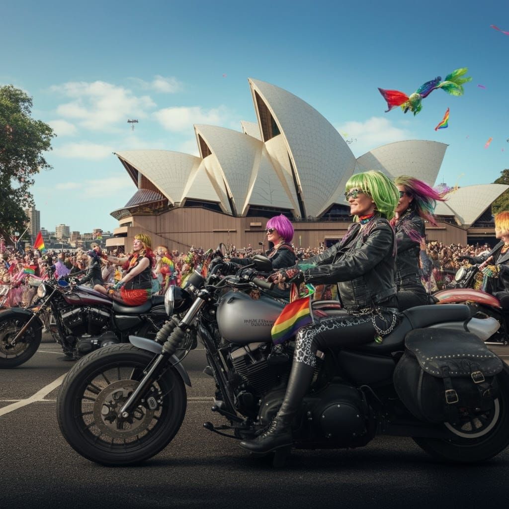 Vibrant Mardi Gras Parade on Sydney Streets
