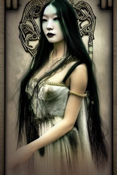 Ethereal Goddess Portrait in Studio Ghibli Style