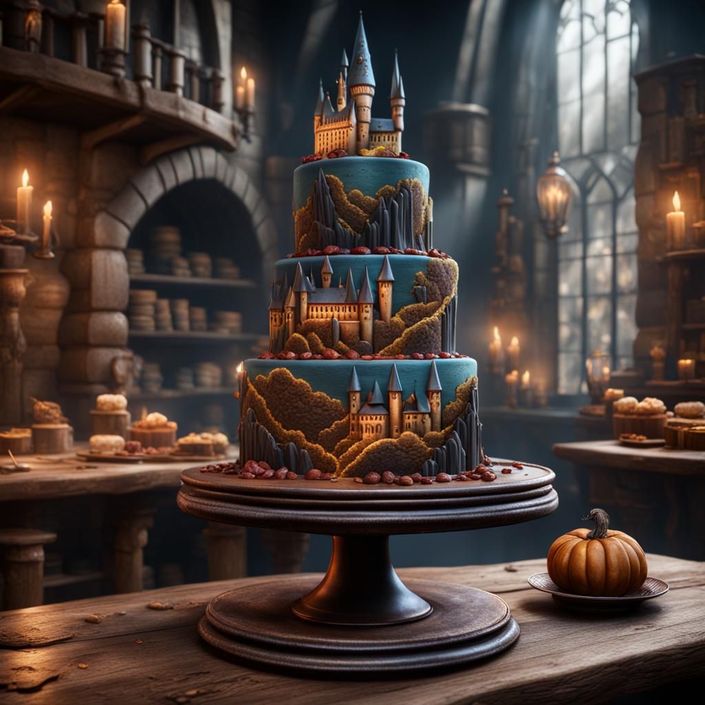 Harry Potter Themed Two-Tier Cake for Children