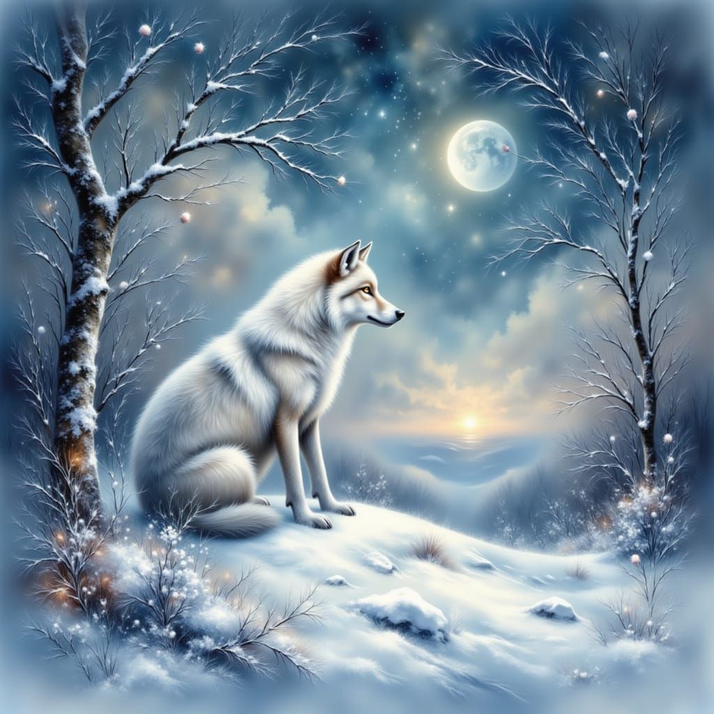 A solitary wolf