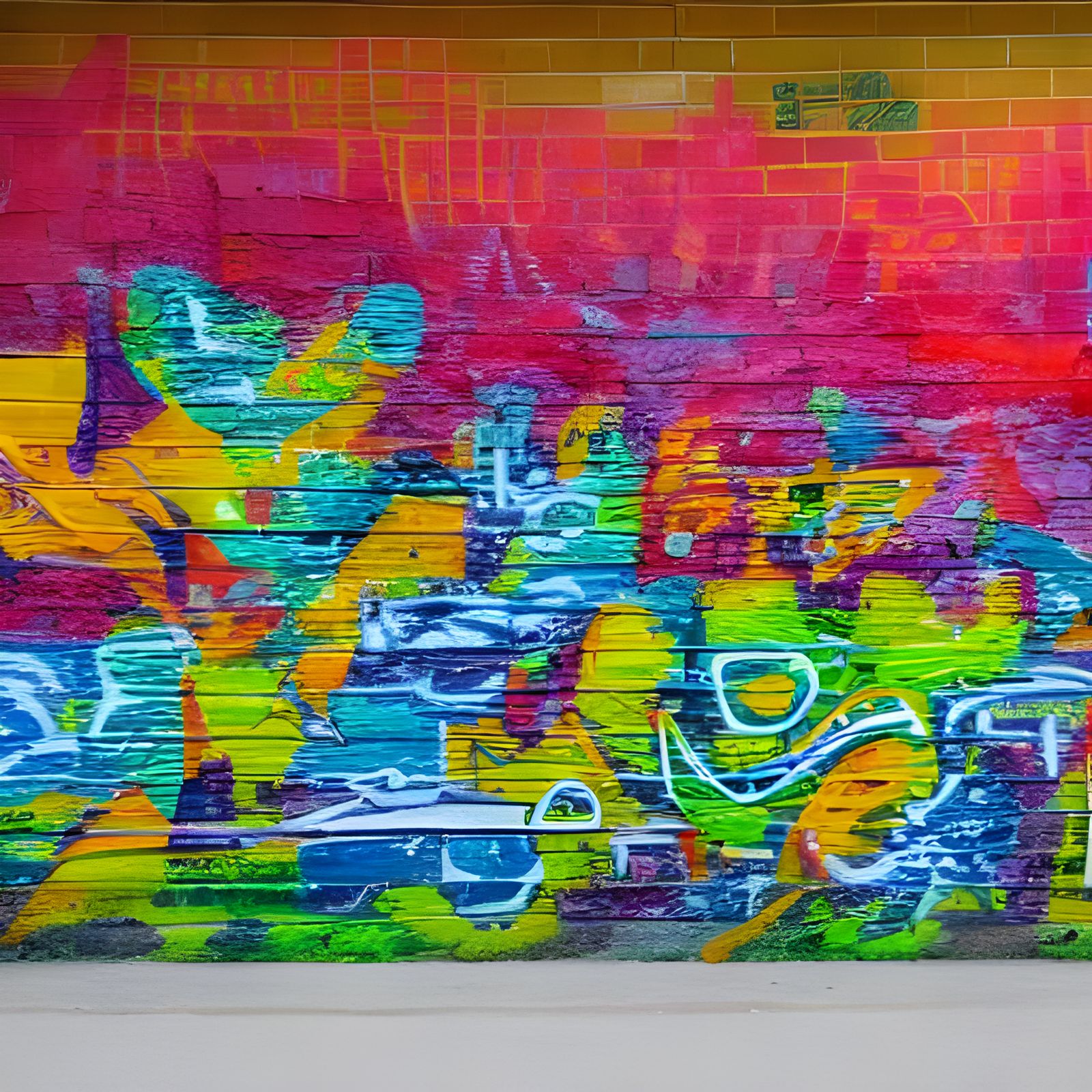 Graffiti Wall Art: Urban Contrast