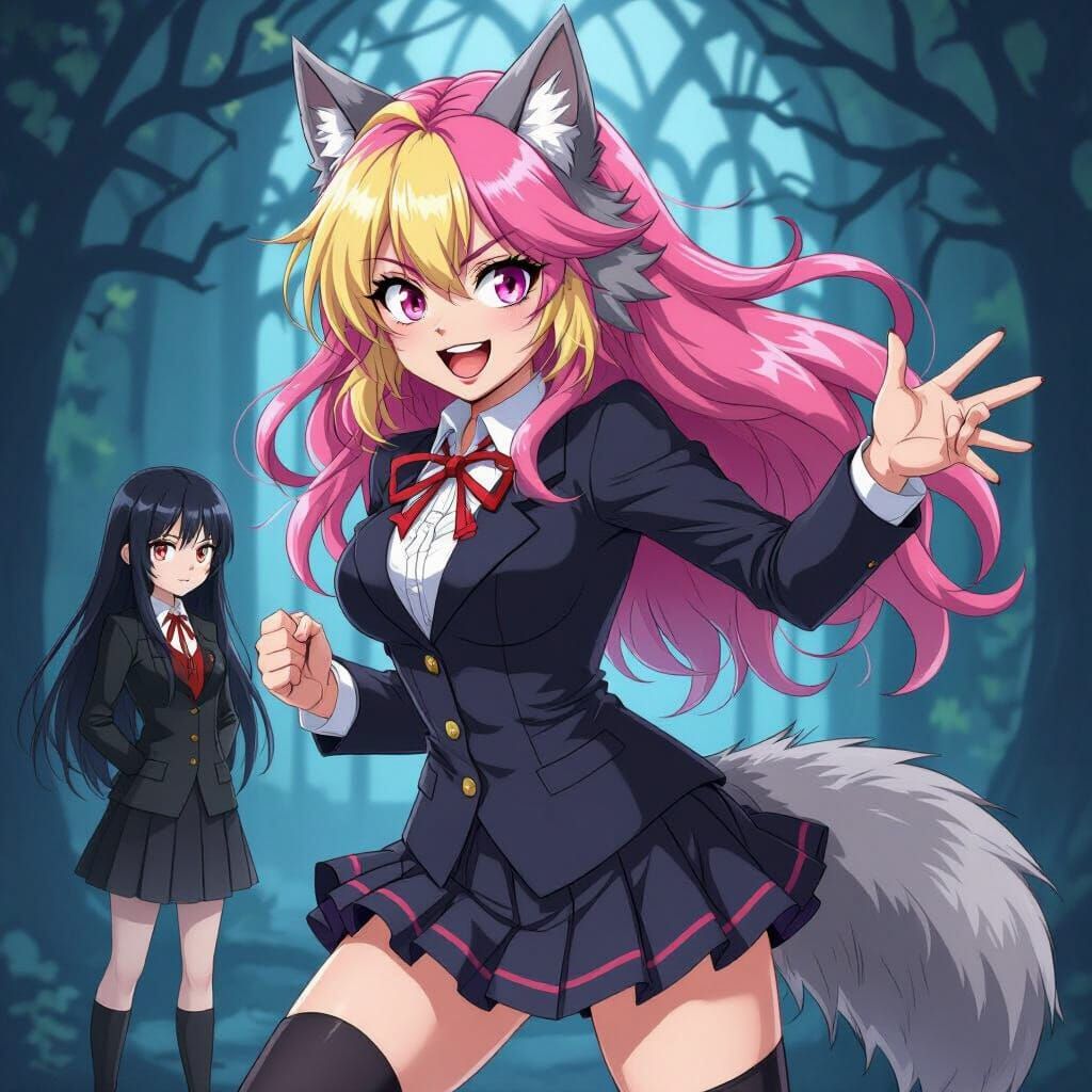 Enid Sinclair Anime Portrait at Nevermore Academy