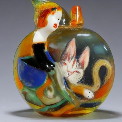 Philip Glass Figurine in Expressionist Style