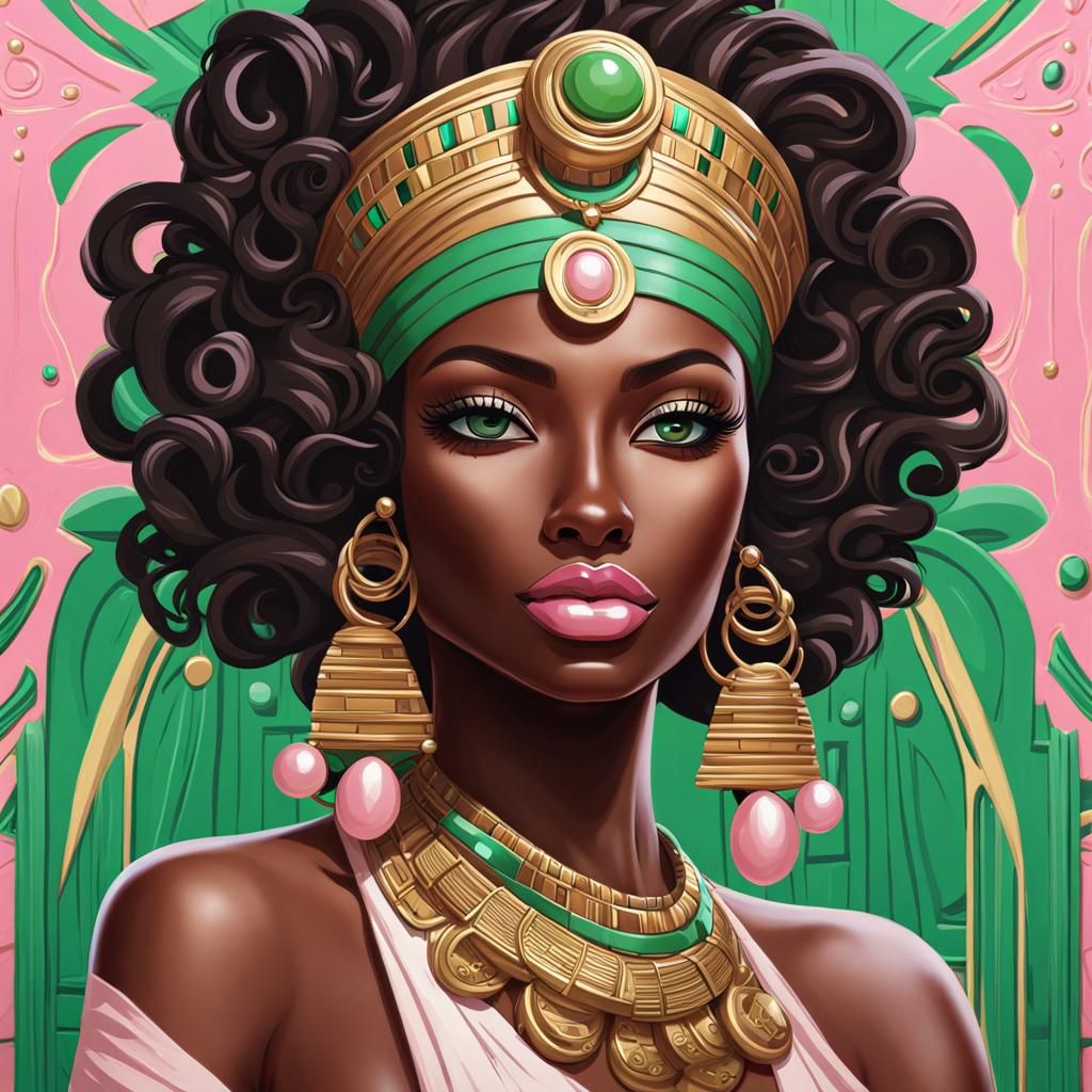 Egyptian Disney Goddess in 3D Render Style