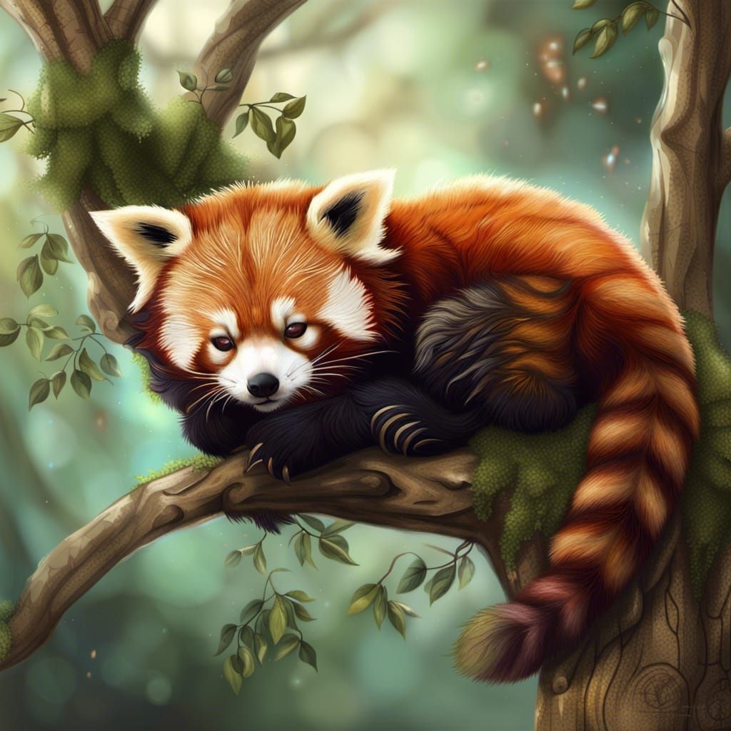 Red Panda and Skunk Napping in the Caribbean