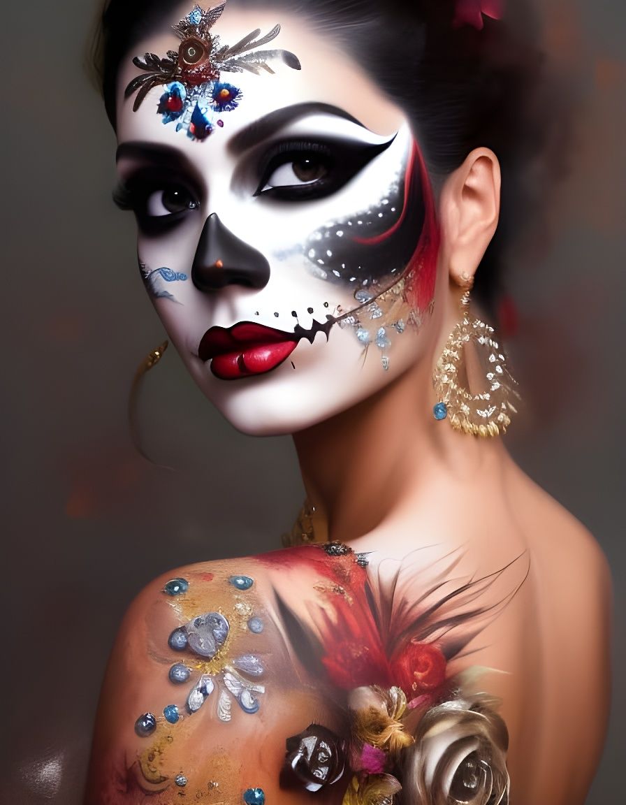 Calavera Flamenco Dancer in Volumetric Lighting