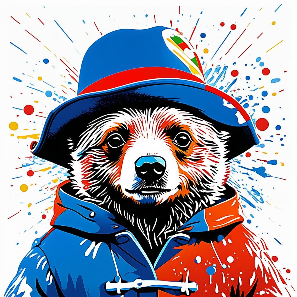 Paddington Bear in Pop Art Screen Print