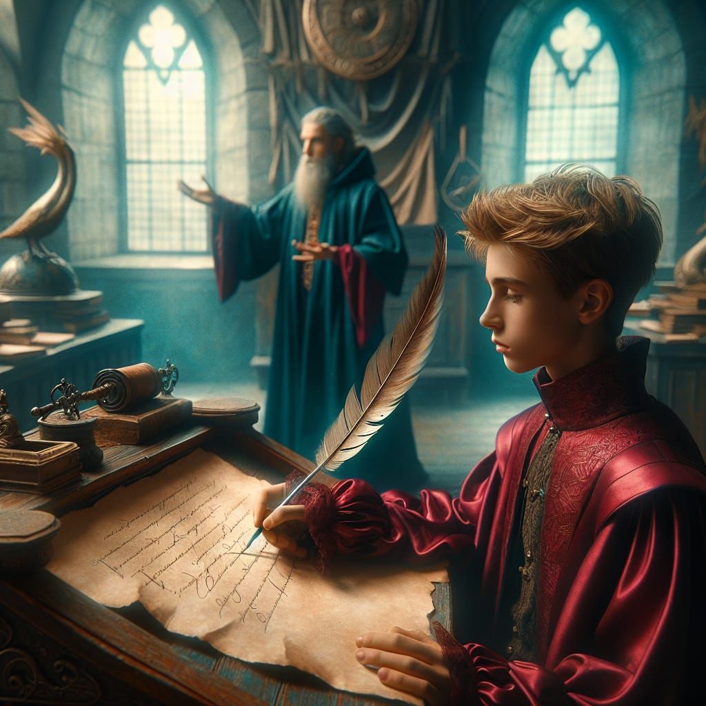 Magical School Concept Art: Crimson Robe and Quill