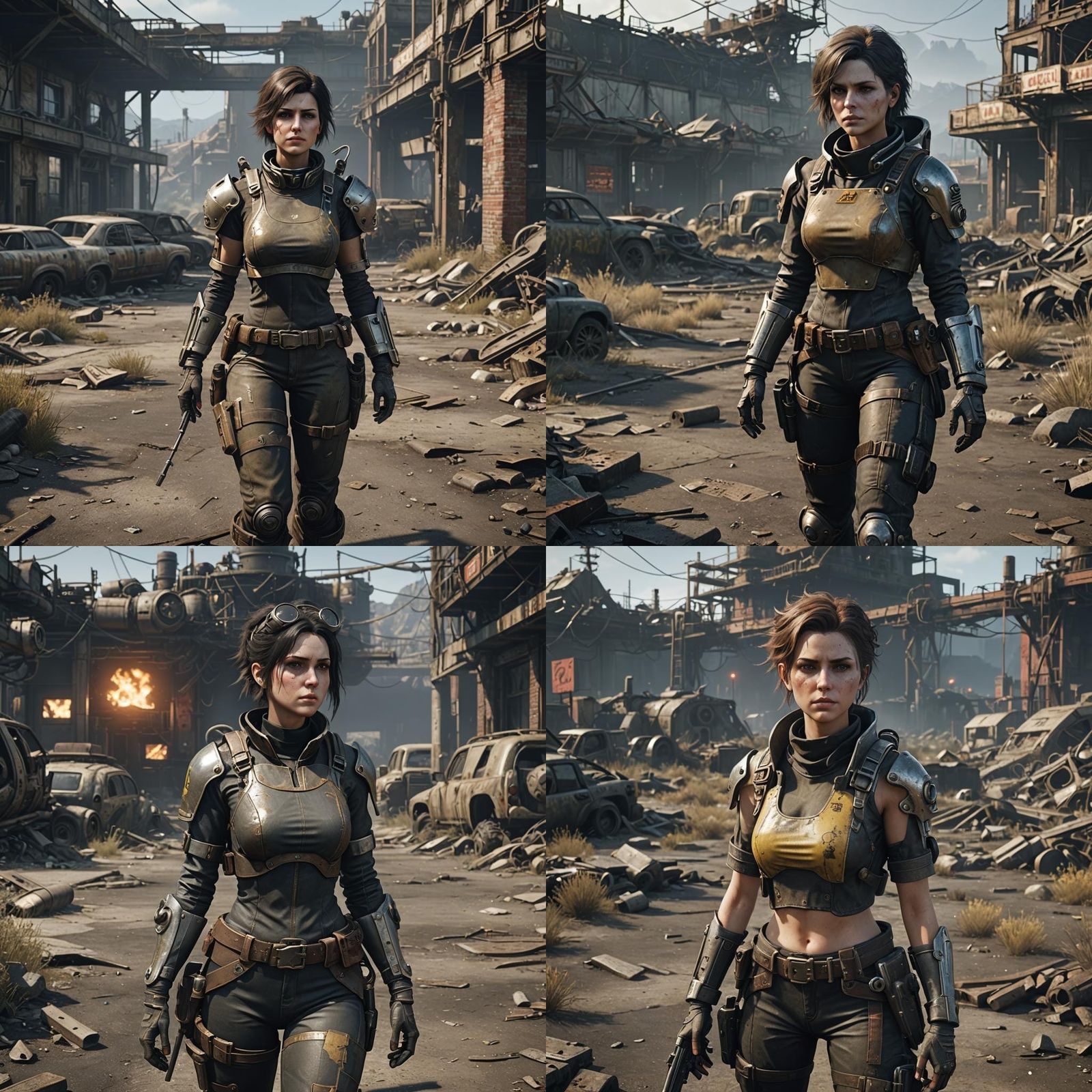 Ecchi Emo Fallout Character in 3D Style