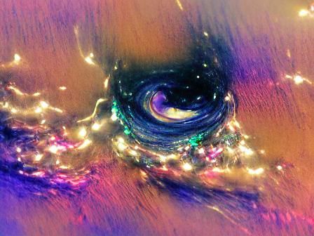 Swirling Void: A Fractured Universe in Space