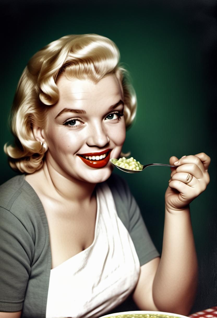 Marilyn Monroe Obese: 1950s Pin-Up Style