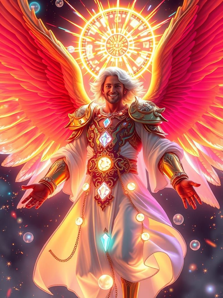 Gilded Archangel in Bioluminescent Glory