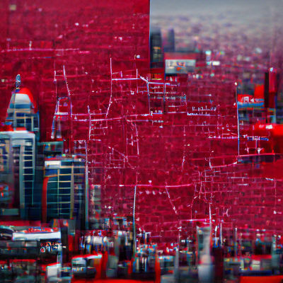 Abstract Cityscape with Blurry Lights