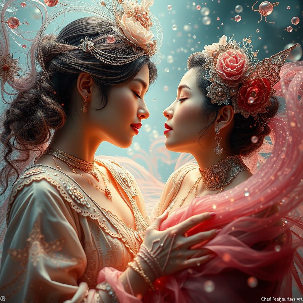 Ethereal Birth in Distorted Harmony, an Artistic Surrealism