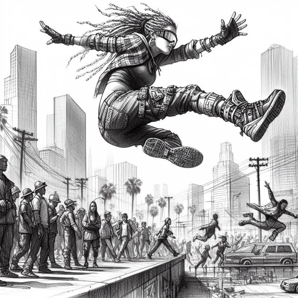 AI Generated Image of Parkour
