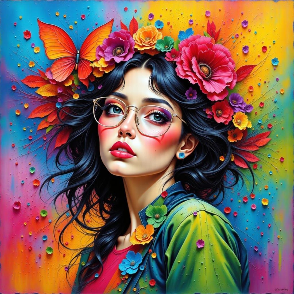 Colorful Unusual Portrait with Unique Aesthetic