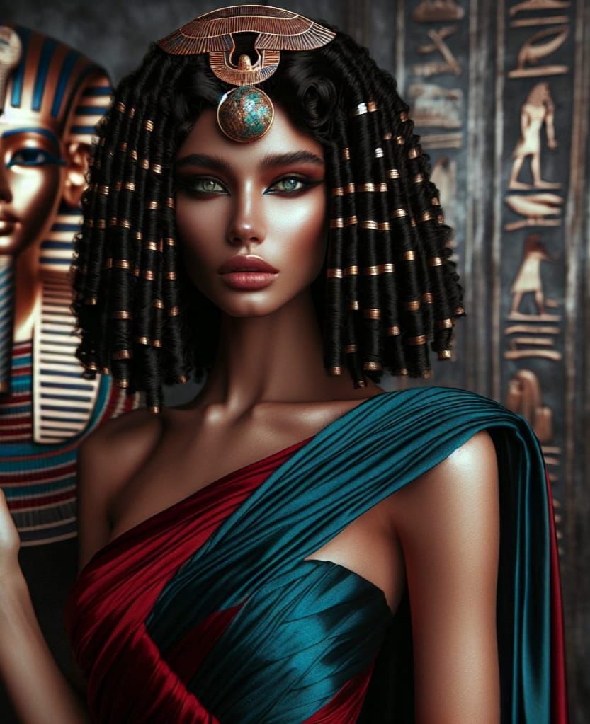 Egyptian Goddess Wadjet Protects the Pharaoh in Ancient Sple...
