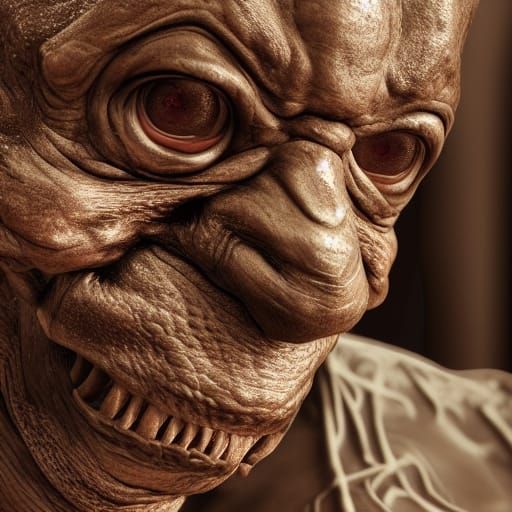 Hyperrealistic Portrait in Giger-Kassan Style