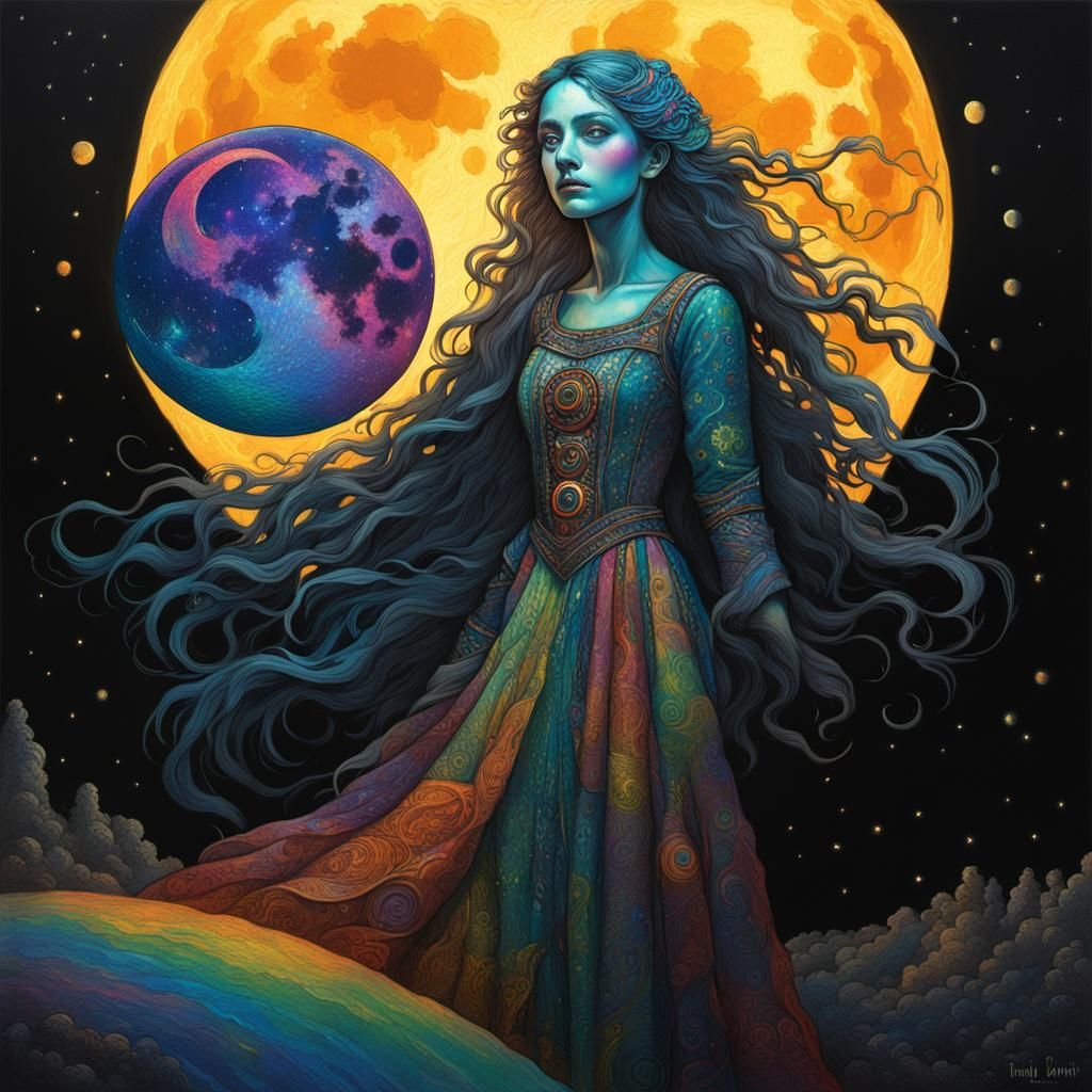 Midnight moon girl