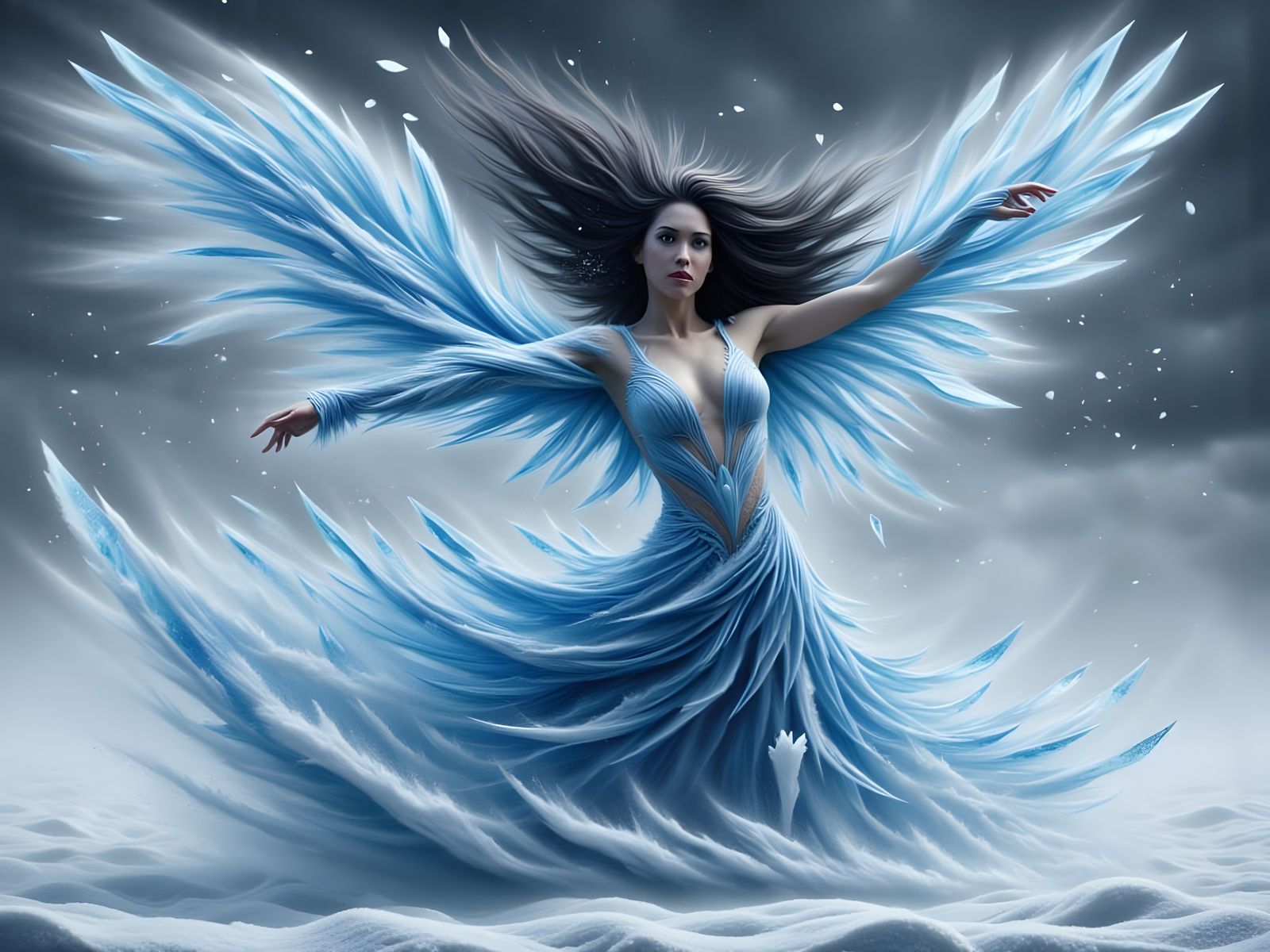 Fairy Conjures a Blizzard of Ice Crystals
