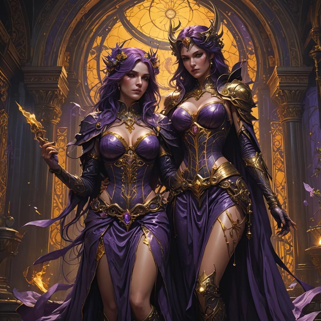 Dark Fantasy: Mistress and Submissive in Hyperdetailed 8K