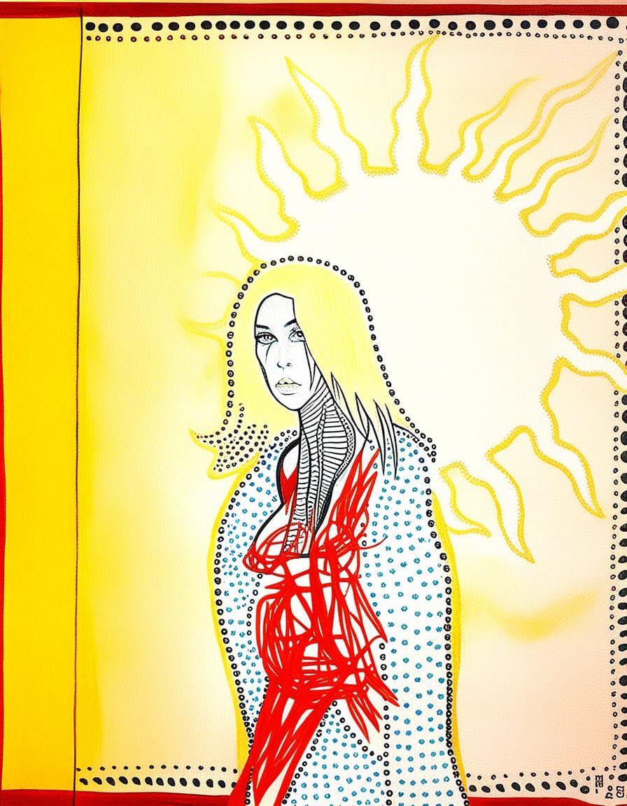 Slender Milano Fashion Model in Dark Giger-Inspired Haute Co...